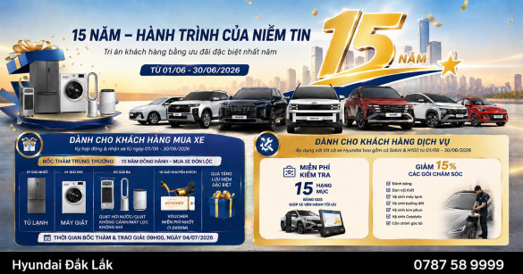 KỶ NIỆM 15 NĂM THÀNH LẬP – ƯU ĐÃI ĐẶC BIỆT THAY LỜI TRI ÂN