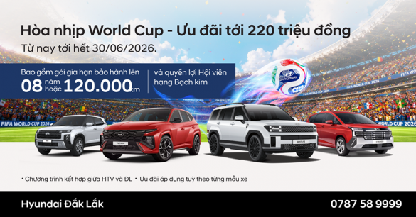 CHƯƠNG TRÌNH “HOÀ NHỊP WORLDCUP – ƯU ĐÃI LÊN TỚI 220 TRIỆU ĐỒNG”